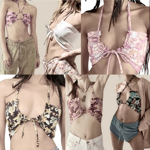 NWOT Free People Summer of Love Convertible Bandeau Top ~ Small - Picture 2 of 9